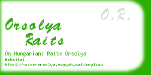 orsolya raits business card